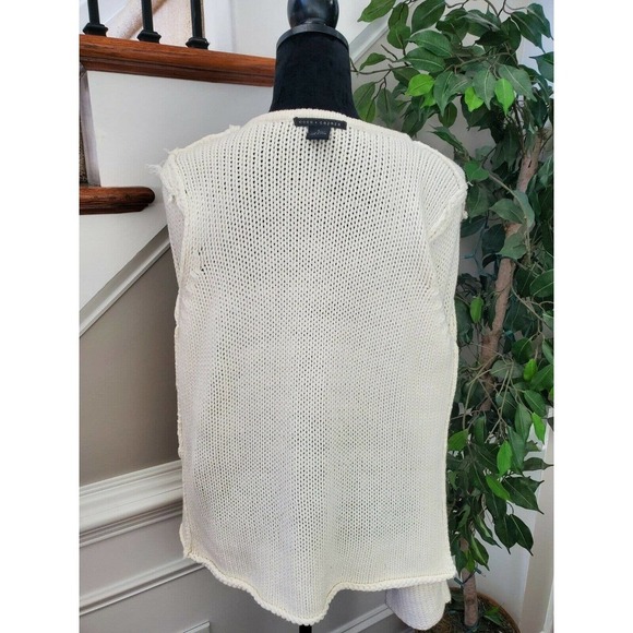 Coco + Capers Women's Ivory 100% Acrylic Long Sleeve Open Front Long Cardigan L - Picture 9 of 12